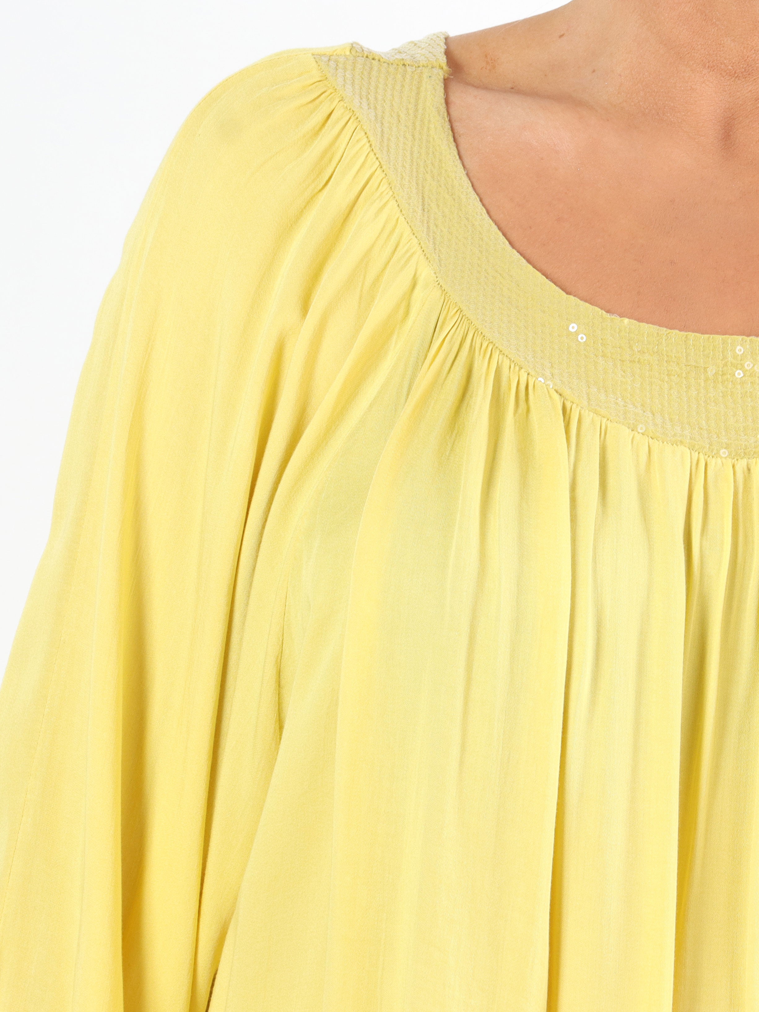 Dolores - Plus size tunikakjole med pailletter og broderinger